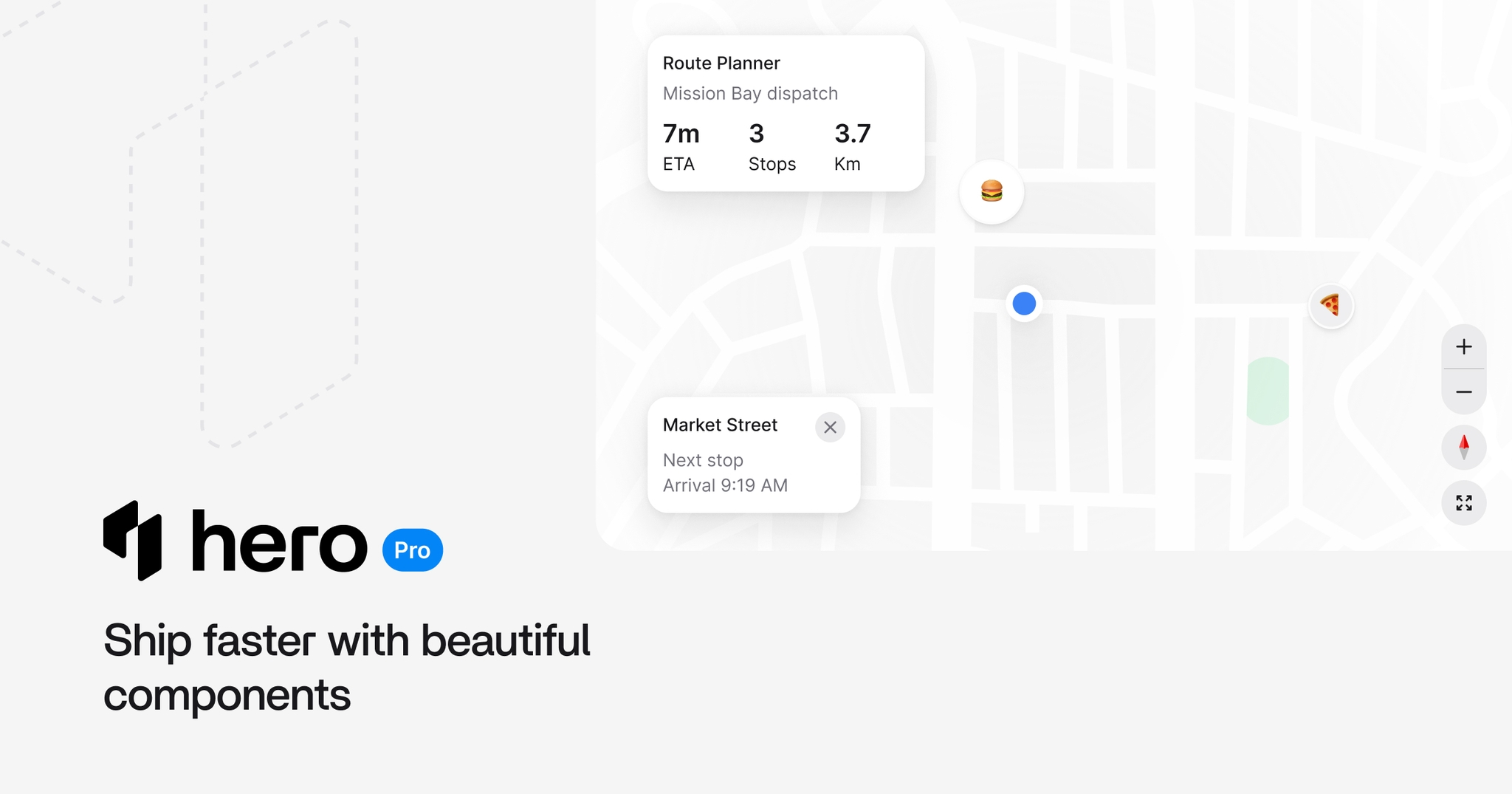 HeroUI Pro beta 7 Map component